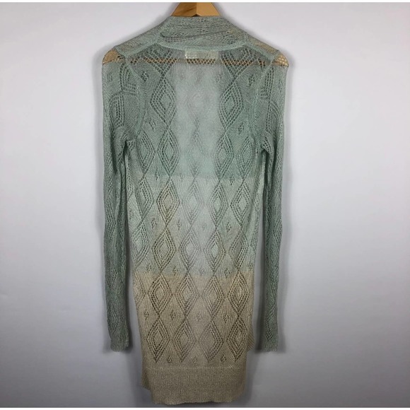 Anthropologie Mint and Cream Ombre Cardigan - Picture 3 of 5